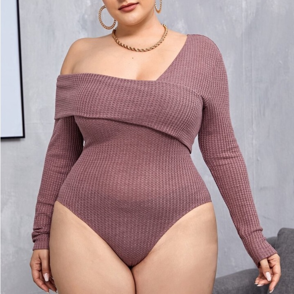 SHEIN plus size blue bodysuit